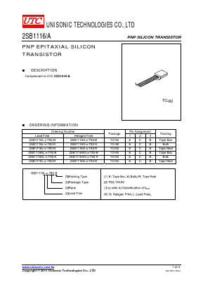 B1116A Datasheet PDF Unisonic Technologies