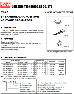 78LXX-T92-B-B Datasheet PDF Unisonic Technologies