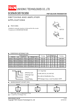 BC856-A-AE3-R Datasheet PDF Unisonic Technologies