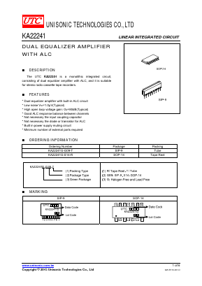 KA22241G Datasheet PDF Unisonic Technologies