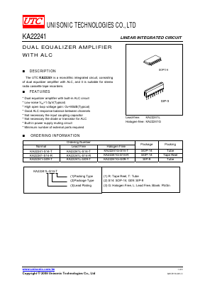 KA22241-S14-T Datasheet PDF Unisonic Technologies