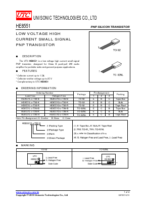 HE8551G-E-T9N-B Datasheet PDF Unisonic Technologies