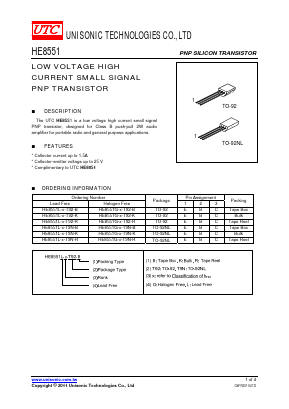 HE8551L Datasheet PDF Unisonic Technologies