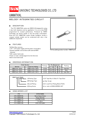 UM66T05LK Datasheet PDF Unisonic Technologies