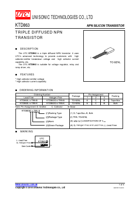 KTD863G-X-T9N-K Datasheet PDF Unisonic Technologies