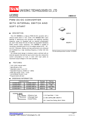 UC3552-SM1-R Datasheet PDF Unisonic Technologies