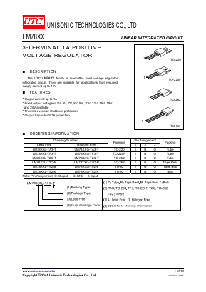 LM7818L-TF3-T Datasheet PDF Unisonic Technologies