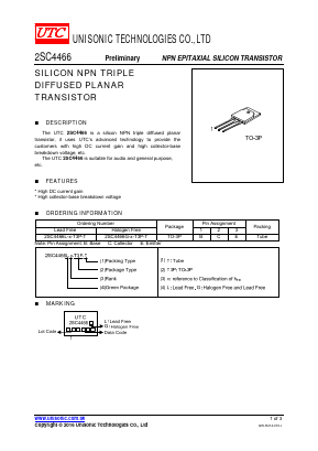 2SC4466G-P-T3P-T Datasheet PDF Unisonic Technologies
