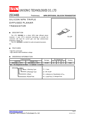 2SC4466G-P-T3P-T Datasheet PDF Unisonic Technologies