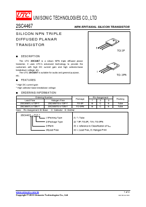 2SC4467L-P-T3N-T Datasheet PDF Unisonic Technologies