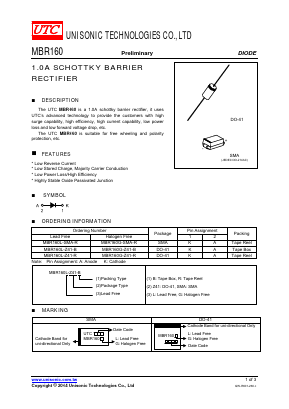 MBR160L-Z41-R Datasheet PDF Unisonic Technologies