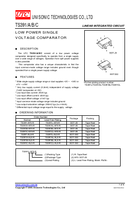 TS391B Datasheet PDF Unisonic Technologies