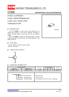 STD888L-TN3-R Datasheet PDF Unisonic Technologies