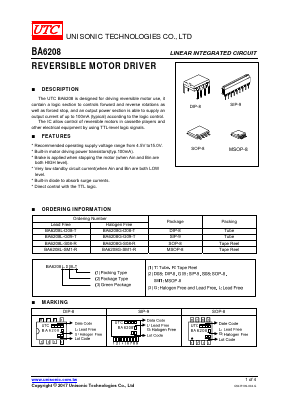 BA6208G-G09-T Datasheet PDF Unisonic Technologies