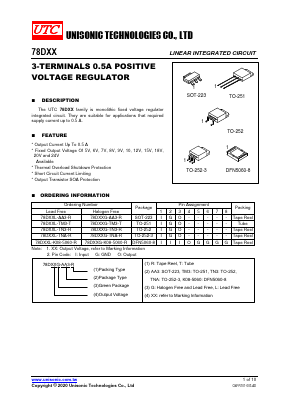 78DXXL-TNA-R Datasheet PDF Unisonic Technologies