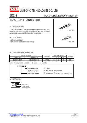 BD238 Datasheet PDF Unisonic Technologies