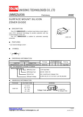 UMMSZ5228A Datasheet PDF Unisonic Technologies