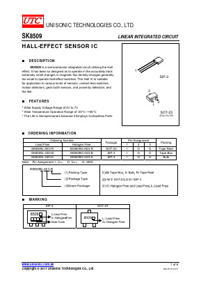 SK8509L-AE3-R Datasheet PDF Unisonic Technologies