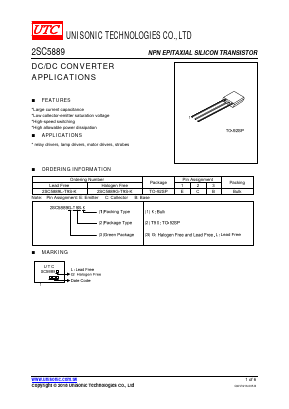 2SC5889L-T9S-K Datasheet PDF Unisonic Technologies