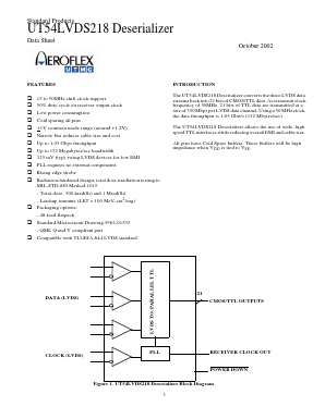 5962R0153501VXX Datasheet PDF Aeroflex UTMC