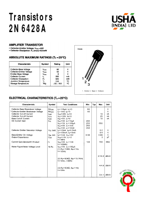 2N6428A Datasheet PDF Usha Ltd 