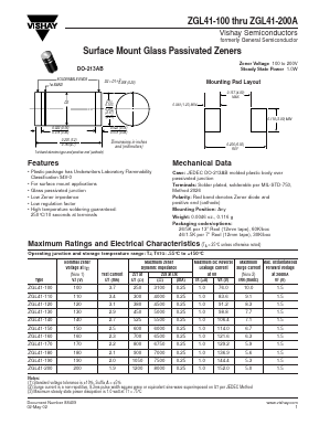 ZGL41-190A Datasheet PDF Vaishali Semiconductor