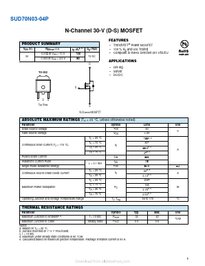 SUD70N03-04P Datasheet PDF VBsemi Electronics Co.,Ltd