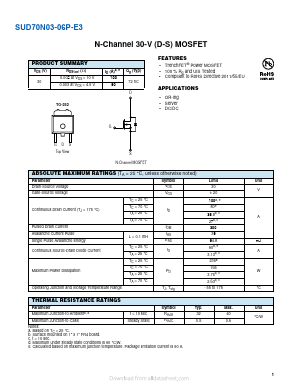 SUD70N03-06P-E3 Datasheet PDF VBsemi Electronics Co.,Ltd
