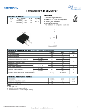 STB75NF75L Datasheet PDF VBsemi Electronics Co.,Ltd