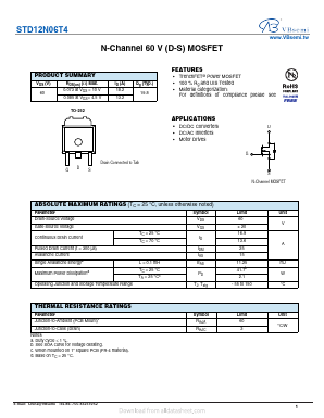 STD12N06T4 Datasheet PDF VBsemi Electronics Co.,Ltd