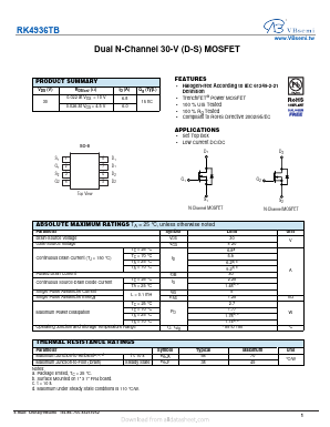 RK4936TB Datasheet PDF VBsemi Electronics Co.,Ltd