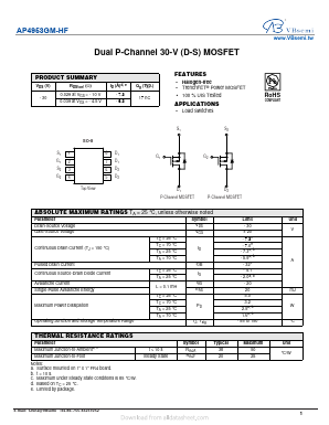 AP4953GM-HF Datasheet PDF VBsemi Electronics Co.,Ltd