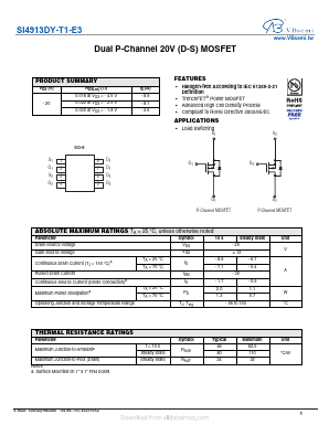 SI4913DY-T1-E3 Datasheet PDF VBsemi Electronics Co.,Ltd
