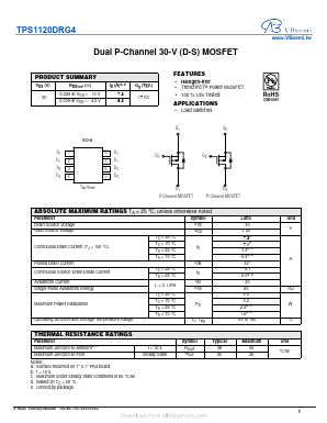 TPS1120DRG4 Datasheet PDF VBsemi Electronics Co.,Ltd