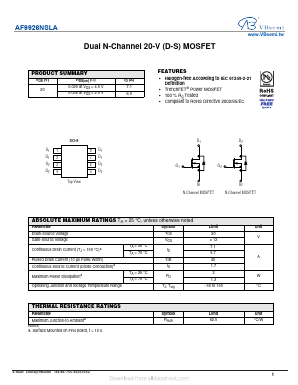 AF9926NSLA Datasheet PDF VBsemi Electronics Co.,Ltd