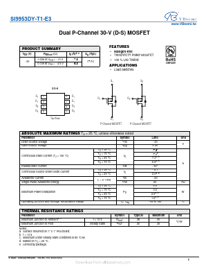 SI9953DY-T1-E3 Datasheet PDF VBsemi Electronics Co.,Ltd