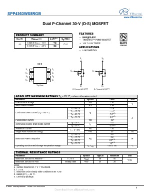 SPP4953WS8RGB Datasheet PDF VBsemi Electronics Co.,Ltd