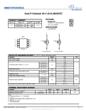 MMDF3P03HDR2G Datasheet PDF VBsemi Electronics Co.,Ltd