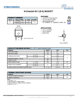 NTMS4706NR2G Datasheet PDF VBsemi Electronics Co.,Ltd