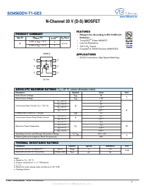 SI3456DDV-T1-GE3 Datasheet PDF VBsemi Electronics Co.,Ltd
