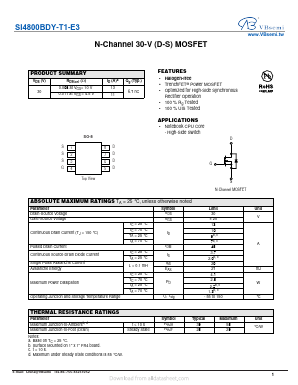 SI4800BDY-T1-E3 Datasheet PDF VBsemi Electronics Co.,Ltd