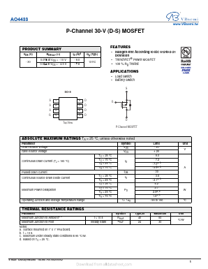 AO4433 Datasheet PDF VBsemi Electronics Co.,Ltd