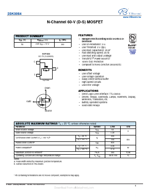 2SK3054 Datasheet PDF VBsemi Electronics Co.,Ltd