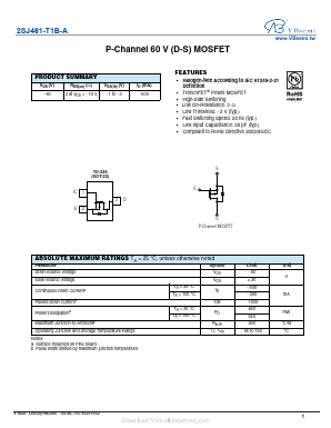 2SJ461-T1B-A Datasheet PDF VBsemi Electronics Co.,Ltd