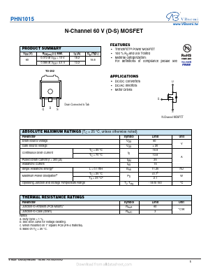 PHN1015 Datasheet PDF VBsemi Electronics Co.,Ltd