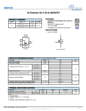 BSH103 Datasheet PDF VBsemi Electronics Co.,Ltd