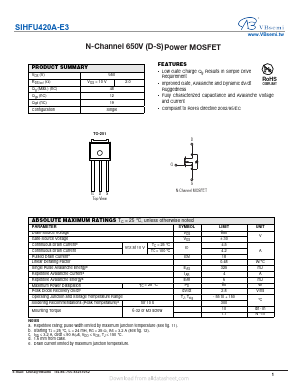SIHFU420A-E3 Datasheet PDF VBsemi Electronics Co.,Ltd