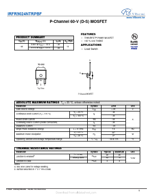 IRFR9024NTRPBF Datasheet PDF VBsemi Electronics Co.,Ltd