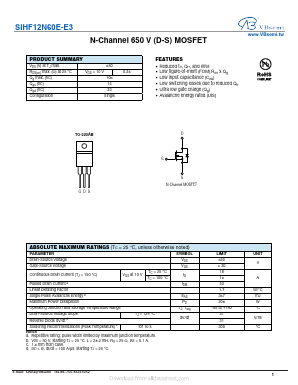 SIHF12N60E-E3 Datasheet PDF VBsemi Electronics Co.,Ltd