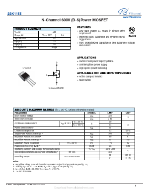 2SK1155 Datasheet PDF VBsemi Electronics Co.,Ltd
